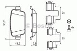 Set placute frana,frana disc FORD MONDEO IV Turnier (BA7) (2007 - 2016) BOSCH 0 986 494 214