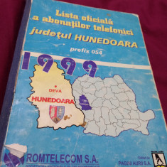 LISTA OFICIALA A ABONATILOR TELEFONICI JUDETUL HUNEDOARA-ROMTELECOM 1999