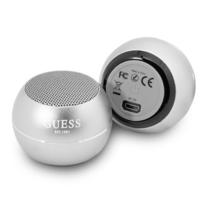 Boxa Portabila Bluetooth 5.0, 3W, 300mAh, 4H - Guess (GUWSALGEG) - Grey foto