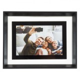 Ramă Foto Decorativă, Neagră, Transparentă, 22x17cm, Plastic/Sticlă, Oem