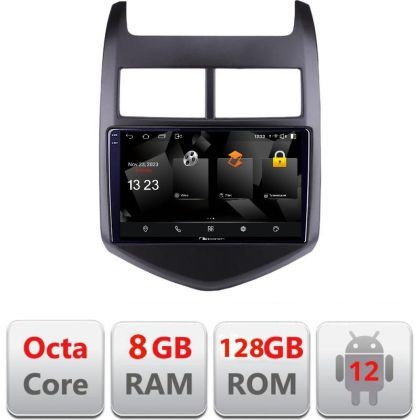 Navigatie Chevrolet Aveo 2010-2013 5960Pro-AVEO10 Android Octa Core Qualcomm 2K Qled 8+128 DTS DSP 360 4G Optical CarStore Technology