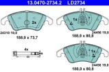 ATE 13.0470-2734.2 ATE Ceramic set placute frana,frana disc