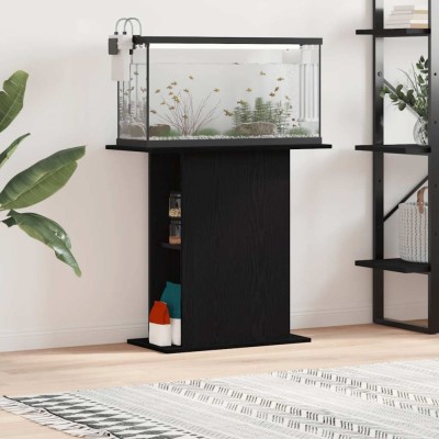 vidaXL Suport pentru acvariu, stejar negru, 75x36x72,5 cm, lemn stratificat 862158 foto