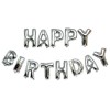 Set baloane folie Cyrax, Happy Birthday, 40 cm, argintiu