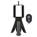 Suport de telefon cu clips, montare de 1 4, ABS si metal, cap cu bila ajustabil, si mini trepied de masa, negru, cauciuc anti alunecare modifica titlu