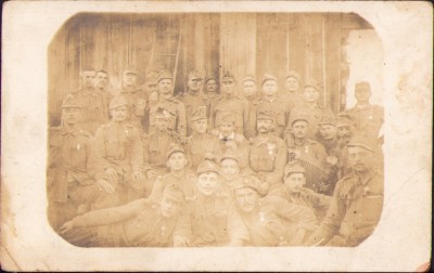 HST P732 Poză militari austro-ungari Divizia 40 Honved Feldpost 414 1917 foto