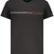 Tommy Jeans Tricou barbati, cu imprimeu si mini logo pe maneca, Slim Fit, Negru, S