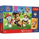 PUZZLE TREFL 30 PREMIUM PLUS KIDS PATRULA CATELUSILOR CATEI PE DRUM PLUS POSTER