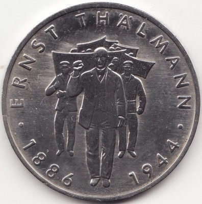 Moneda Republica Democrata Germana - 10 Mark 1986 - Ernst Thalmann foto