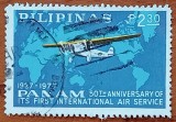 PFILIPINE-1977-''Aniv 50 ani-Aviatie''1v.-Stampilate.--Vezi-Scan