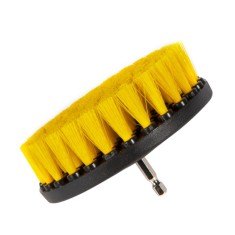 Perie curatare universala Benson, cu adaptor bormasina autofiletanta, galbena, duritate medie