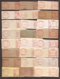Great Britain - London Postmarks Page of red meter cancels MH S.559