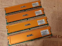 Kit memorii RAM Pc 4Gb DDR2 800Mhz(4 x 1Gb) Geil PC2-6400 Dual Channel foto