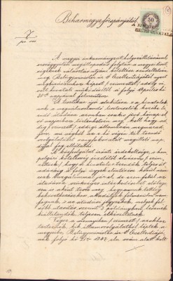 HST 460S Act adresat lui Teodor Pop 1867 Oradea foto