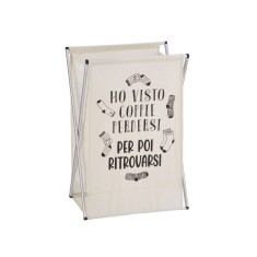 Cos rufe panza crem neagra rama metal 43 x 30 x 64 cm