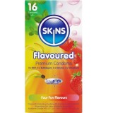Skins-Pachet Prezervative Premium cu Arome Multiple, 16 Buc
