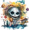 Sticker decorativ, Halloween, Galben, 61 cm, 1334STK-2