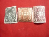 Serie mica Uzuale -Austria -Cap femeie 1922 - 3 val. sarniera