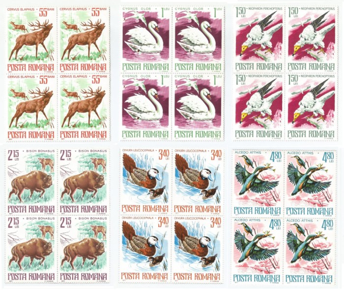 |Romania, LP 932/1977, Animale ocrotite in Romania, bloc 4, MNH
