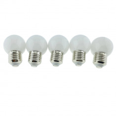 Set 5 becuri LED, E27 G45, Forever Light 86284, 2W, unghi larg de 360 , alb neutru