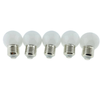 Set 5 becuri LED, E27 G45, Forever Light 86284, 2W, unghi larg de 360 , alb neutru foto