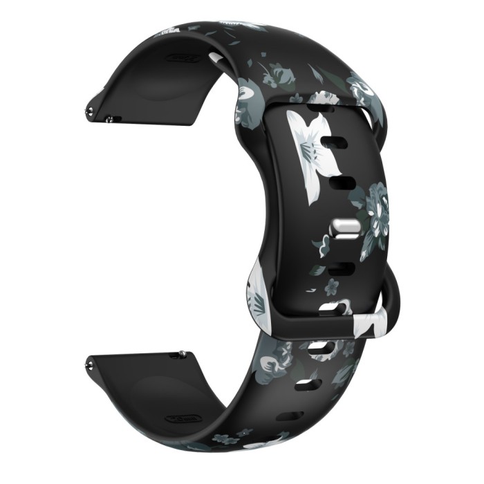 Curea silicon, compatibila Samsung Galaxy Watch Active, VD Very Dream&reg;, Quick Release, Black Rose