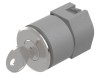 Comutator rotativ cu cheie 30mm 2 poziții argintiu EAO