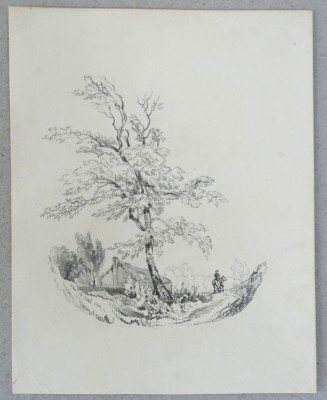 &amp;quot;Calaret&amp;quot; desen in creion 1832 foto