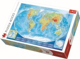 PUZZLE TREFL 4000 HARTA FIZICA A LUMII, TREFL 4000P