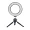 Lampa circulara LED 16 cm diametru, mini trepied cap rotativ 360 grade inclus
