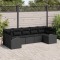 vidaXL Set de canapele pentru grădină cu pernă 7 pcs Negru Rattan poli 3354862
