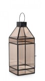 Felinar metal negru Siwan 16x16x42 cm
