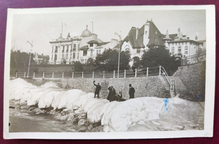 Constanta - Bulevardul in gerul iernii - februarie 1929 - tip fotografie, animata, necirculata