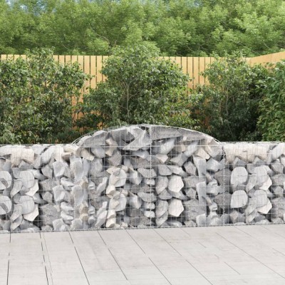 Coșuri gabion arcuite 10 buc, 300x50x80/100 cm, fier galvanizat foto