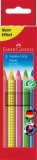CREIOANE COLORATE 5 CULORI NEON JUMBO GRIP FABER-CASTELL, Faber Castell