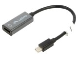 Adaptor DisplayPort 1.2 la HDMI 1.3b, 0.2m, Negru, Carcasa ABS