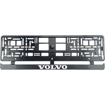 Set 2 bucati, suport numar inmatriculare carbon VOLVO II foto