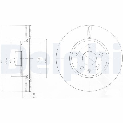DELPHI BG4189C Disc frana foto