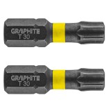 Set biti de impact TX30X25mm 1/4&quot; 2buc. GRAPHITE 56H516 HardWork ToolsRange