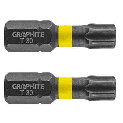 Set biti de impact TX30X25mm 1/4&amp;quot; 2buc. GRAPHITE 56H516 HardWork ToolsRange foto