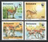 Botswana 1988 Mi 431/34 MNH - WWF: Antilopa de apa, Nestampilat