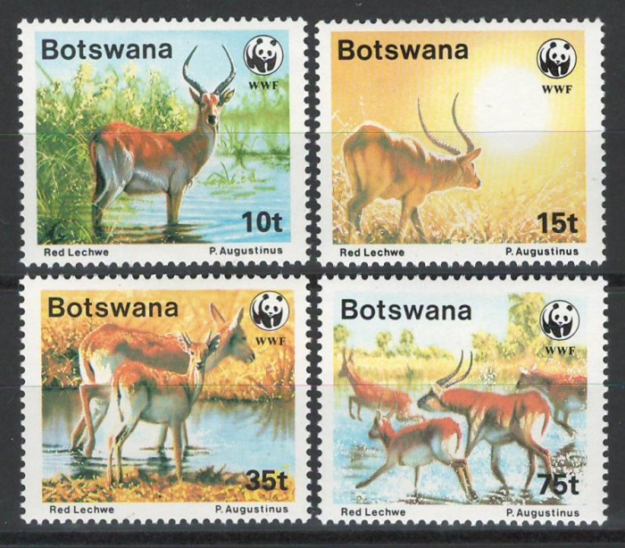 Botswana 1988 Mi 431/34 MNH - WWF: Antilopa de apa