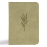 NASB Large Print Compact Reference Bible, Sage Suedesoft Leathertouch