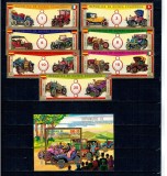 Guinea Ecuatoriala 1976 - Mașini de epoca, serie si colita neuzata