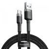 Cablu Date si Incarcare USB-A - USB-C Baseus Cafule, 60W, 0.5m, Negru CATKLF-AG1
