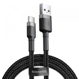 Cablu Date si Incarcare USB-A - USB-C Baseus Cafule, 60W, 0.5m, Negru CATKLF-AG1