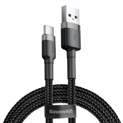Cablu Date si Incarcare USB-A - USB-C Baseus Cafule, 60W, 0.5m, Negru CATKLF-AG1 foto