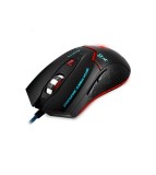 Mouse pentru jocuri cu iluminare LED, 6 butoane, DPI reglabil, design ergonomic, negru, Oem