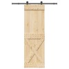 Ușă glisantă cu set de feronerie 70x210 cm, lemn masiv de pin