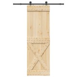 Ușă glisantă cu set de feronerie 70x210 cm, lemn masiv de pin